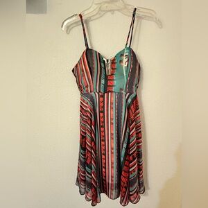 Multicolor Striped Women's Dress